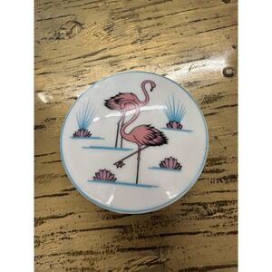 Vintage Tropicana China Flamingo Trinket Dish